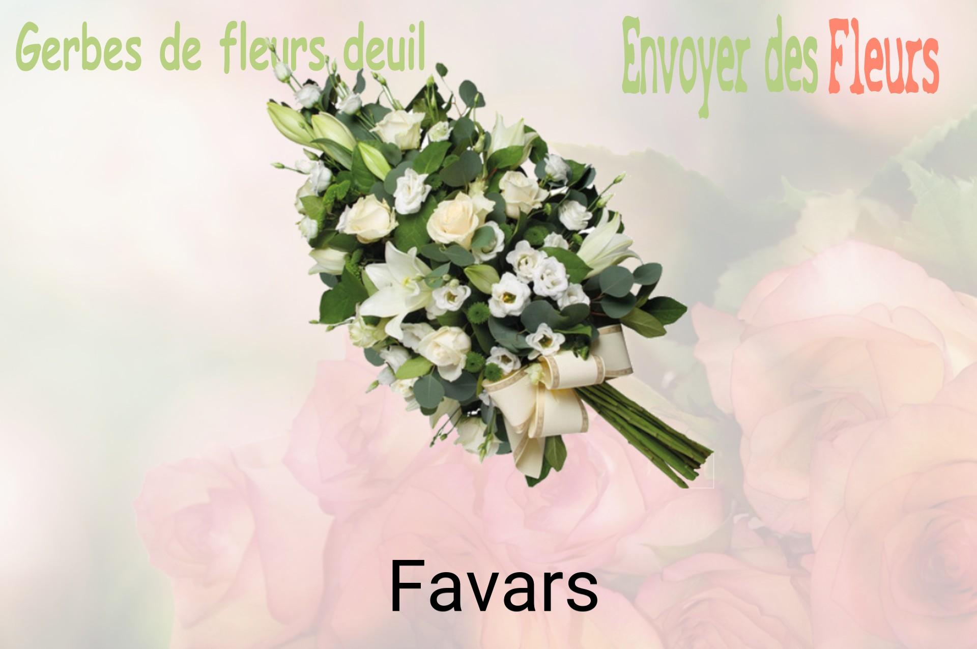 Gerbe de fleurs de deuil livrée à Favars